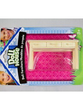 Greenbrier Dollhouse Furniture Unfinished Wood 3-Drawer Desk 1:12 NIP 001